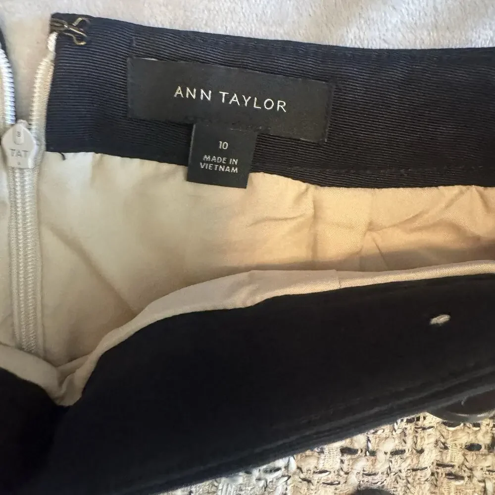 Ann Taylor Pencil Skirt Lot Of 2 Sz 10 Tweed & Hot Pink Career A-line Old Money